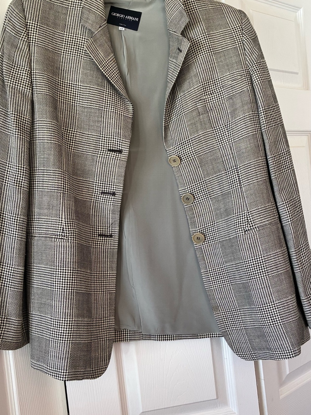 Giorgio Armani Gray Glen Plaid Sport Coat